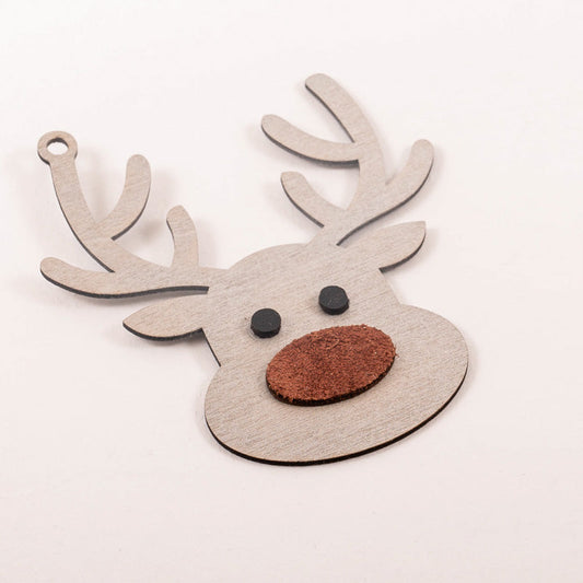 Joulukoriste, karvakuono poro, 3 kpl setti hopea