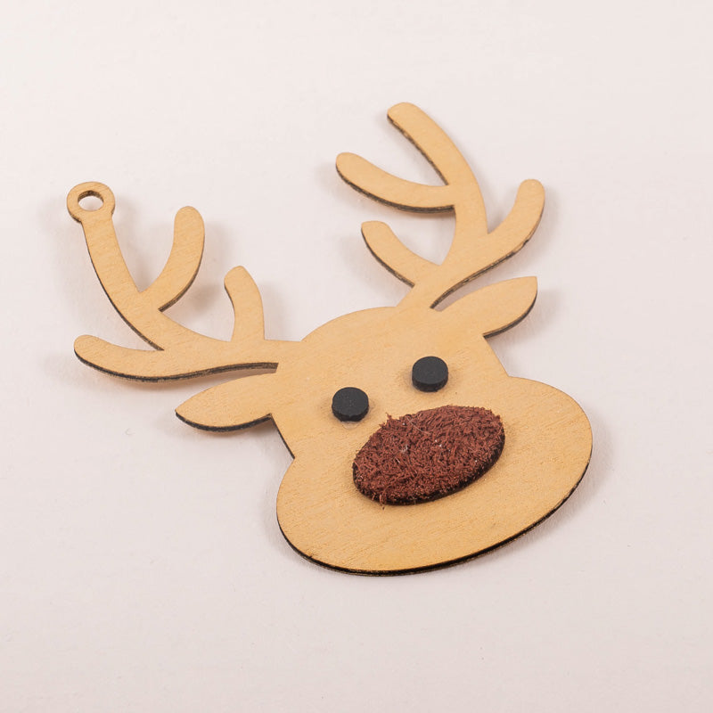 Christmas decoration, reindeer muzzle, set of 3