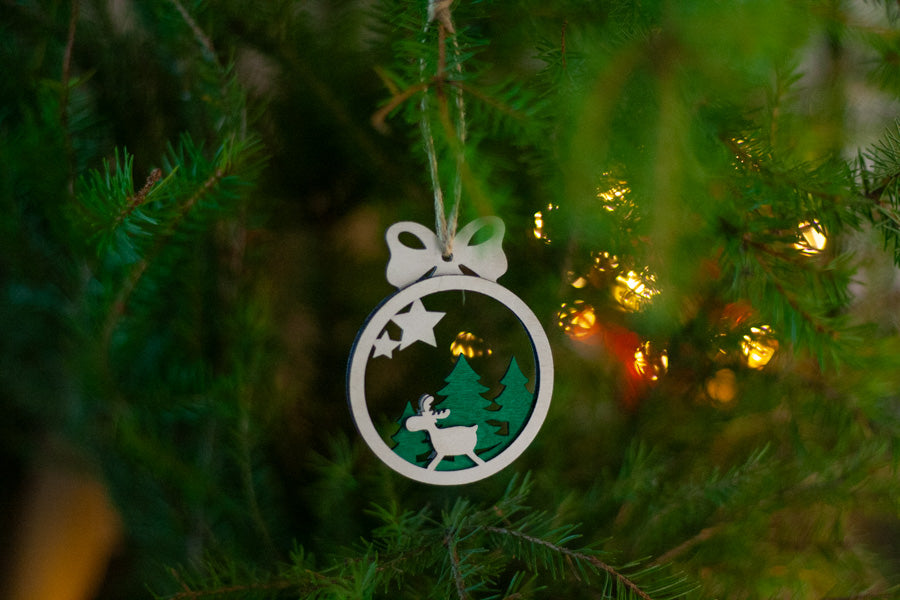 Christmas decoration, round "Star", set of 3