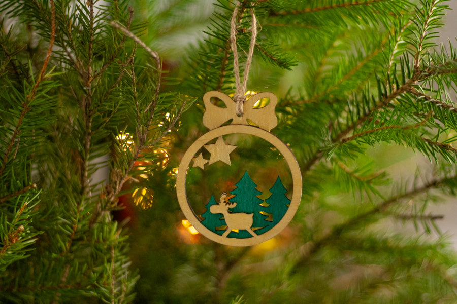 Christmas decoration, round "Star", set of 3